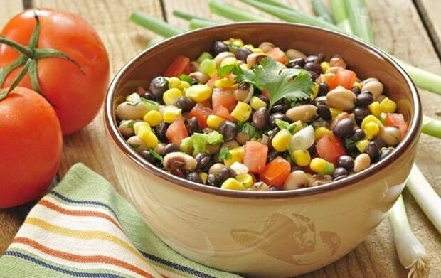 Diet vegetable salad can be included in the menu when losing weight with proper nutrition